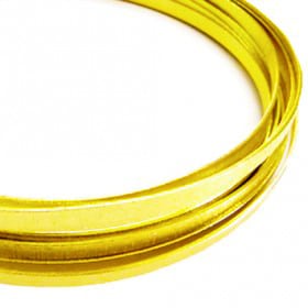 Filo alluminio piatto liscio 3,5 x 1 mm - Oro