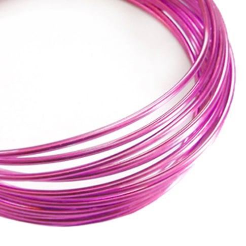 Filo alluminio tondo liscio Ø 2 mm - Rosa forte