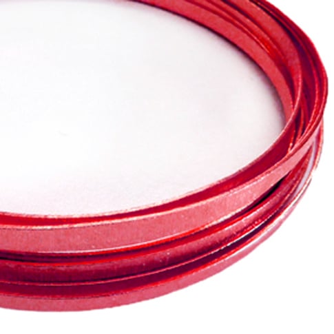 Filo alluminio piatto zigrinato 3,5 x 1 mm - Rosso