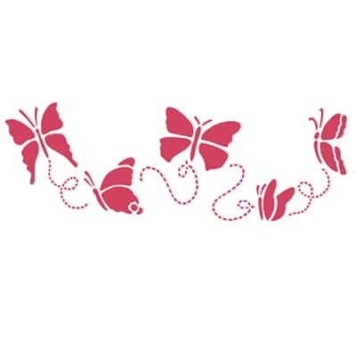 Stencil stamperia farfalle svolazzanti per decoupage