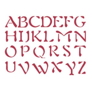 Stencil stamperia alfabeto maiuscolo per decoupage