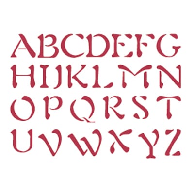 Stencil stamperia alfabeto corsivo per decoupage