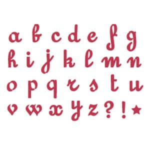 Stencil stamperia alfabeto corsivo per decoupage