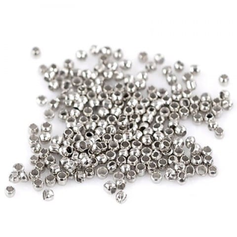 (OUT OF STOCK)SCHIACCINI A PALLINA COLOR RODIO 2.5 mm - CONF. 200 PEZZI