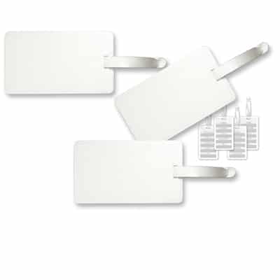 ETICHETTA BAGAGLIO NEUTRO. COLORE BIANCO. CONFEZIONE DA 2500 PEZZI.