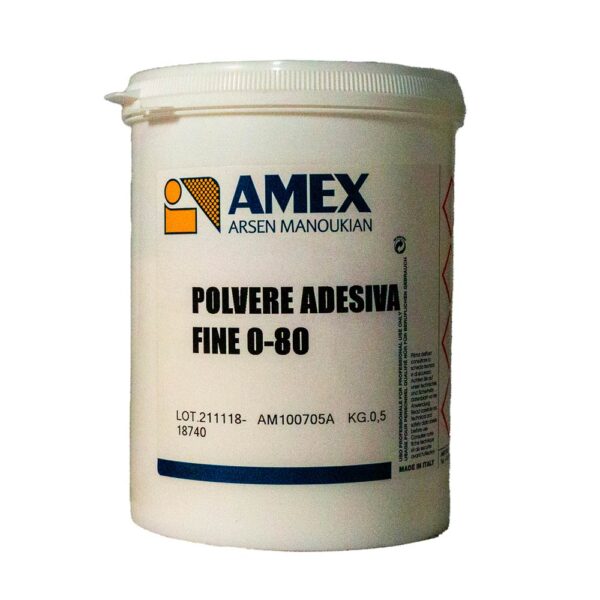Polvere Adesiva Plastica Fine 0-80 0,5 Kg serigrafia
