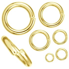 Anellini aperti in metallo color oro in diverse misure