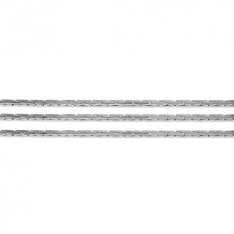 Catenina cobra in argento 925 rodiato 0.8 mm - 1mt
