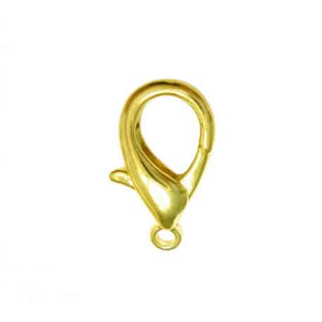 Chiusura moschettone color oro 12x6 mm - 20pz