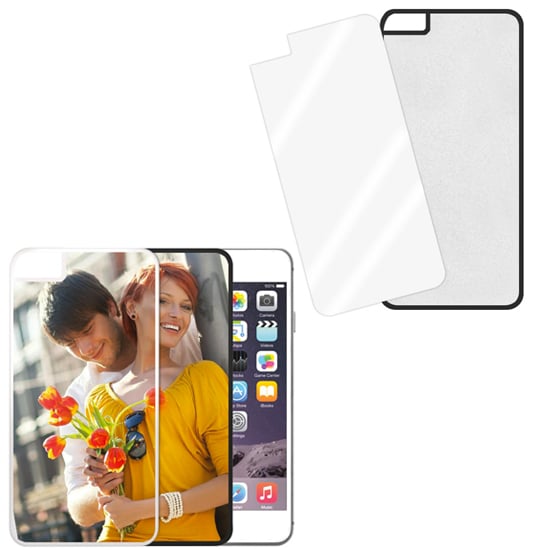 Cover nera con piastrina stampabile - IPhone 6 Plus