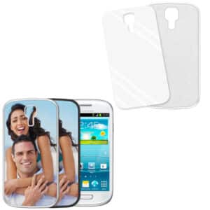 Cover bianca con piastrina stampabile - Samsung Galaxy S3 Mini