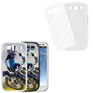 Cover bianca con piastrina stampabile - Samsung Galaxy S3