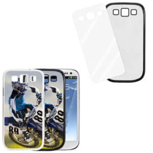 Cover nera con piastrina stampabile - Samsung Galaxy S3