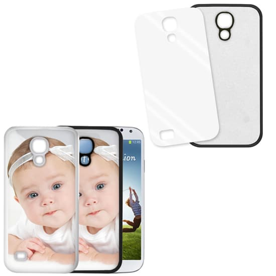 Cover nera con piastrina stampabile - Samsung Galaxy S4