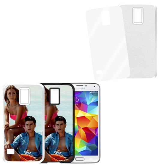 Cover bianca con piastrina stampabile - Samsung Galaxy S5