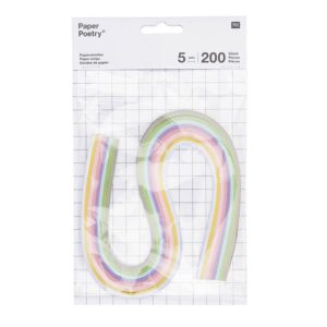 (OUT OF STOCK)Set 200 strisce di carta per Quilling 5 mm - Pastello