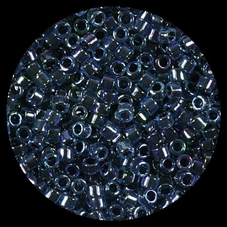 Perline in vetro Miyuki Delica Lined Grey Aqua 11/0 - 10g