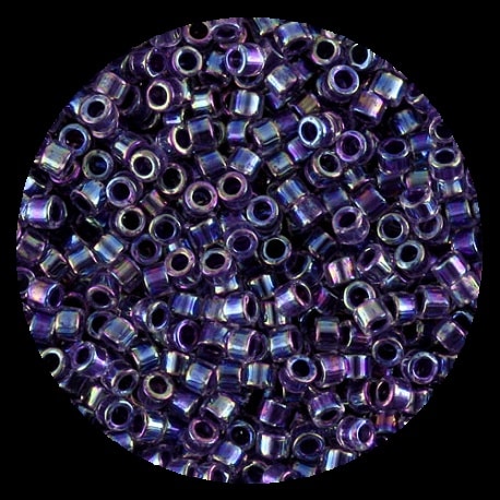 Perline in vetro Miyuki Delica Lined Light Violet Crystal ab 11/0 - 10g