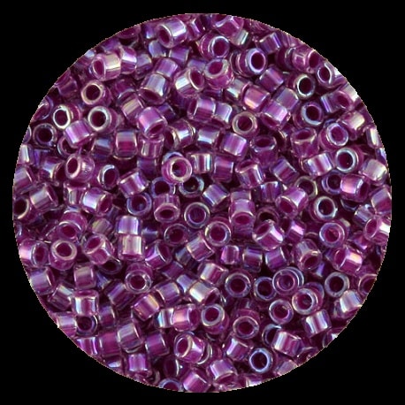 Perline Miyuki Delica Lined Magenta Crystal ab 11/0