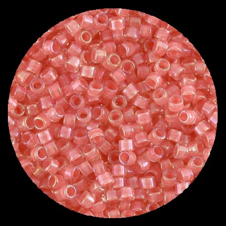 Perline in vetro Miyuki Delica Lined Rose Pink Crystal ab 11/0 - 10g