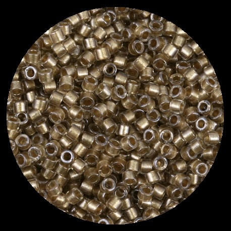 Perline in vetro Miyuki Delica Lined Sparkling Light Bronze Crystal 11/0 - 10g