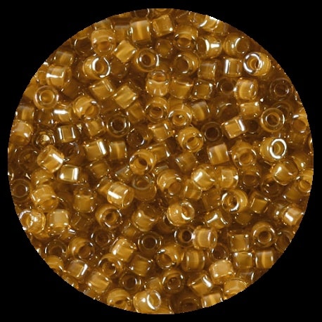 Perline in vetro Miyuki Delica Lined Topaz Amber ab 11/0 - 10g