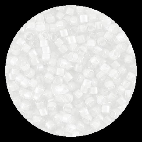 Perline in vetro Miyuki Delica Lined White Crystal 11/0 - 10g