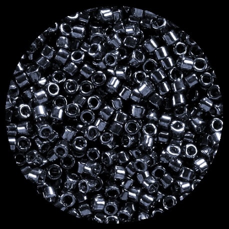Perline in vetro Miyuki Delica Metallic Gunmetal 11/0 - 10g
