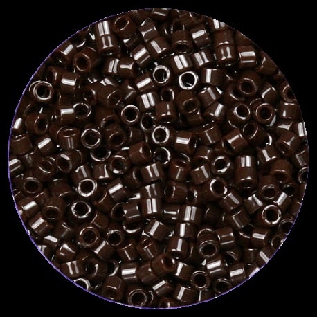 Perline in vetro Miyuki Delica Opaque Chocolate Brown 11/0 - 10g