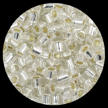 Perline in vetro Miyuki Delica Silver Lined Crystal 8/0 - 10g