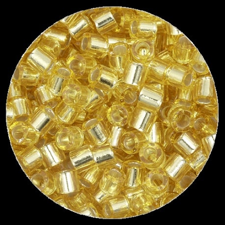 Perline in vetro Miyuki Delica Silver Lined Gold 8/0 - 10g