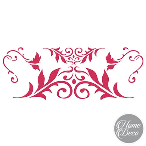 (OUT OF STOCK)Stencil HOME DECO 38x15 cm - Decoro Foglie