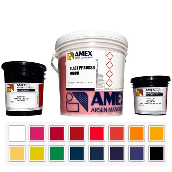 Plast Amex in confezioni da 0,5 Kg - 1 Kg - 6 Kg - 7 Kg serigrafia