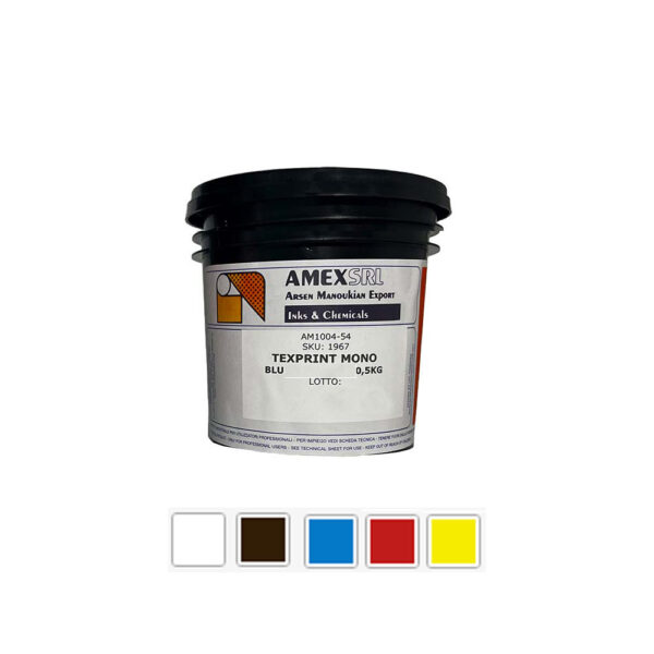 Collezione di Colori per Serigrafia a Base Acqua Texprint Mono Amex