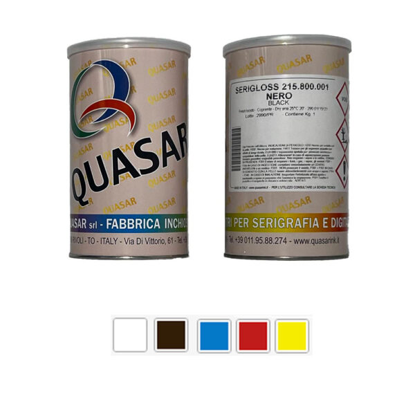 Collezione di Colori per Serigrafia a Base Solvente Serigloss Lucido Quasar