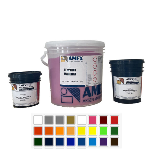 Amex Texprint Aquatech. Inchiostri ad acqua professionali.