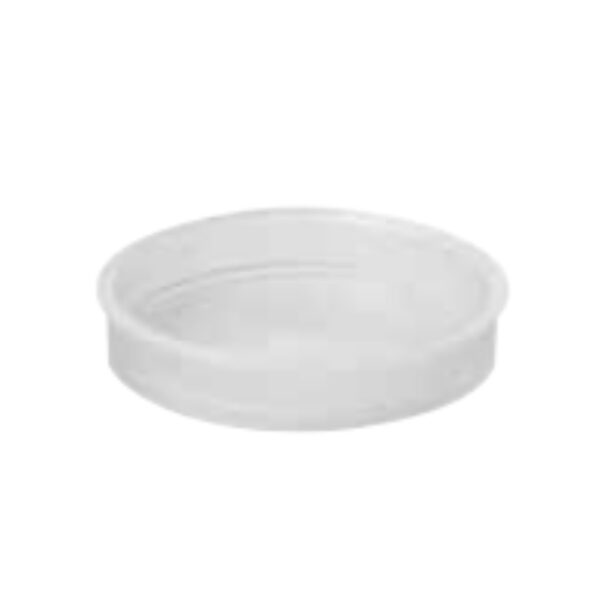 Sottotappo Barattolo in Plastica Bianco da 200 ml con Tappo a Vite e Sottotappo